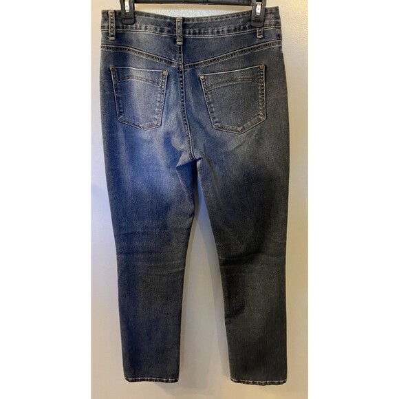 Bandolino Amy Womens Mid Rise Blue Jeans Straight Leg Size 6 - Picture 8 of 8